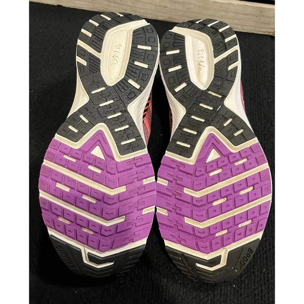 Brooks Ravenna Shoes Womens Size 9.5 Pink Orange Running‎ GuideRails 1202861B615